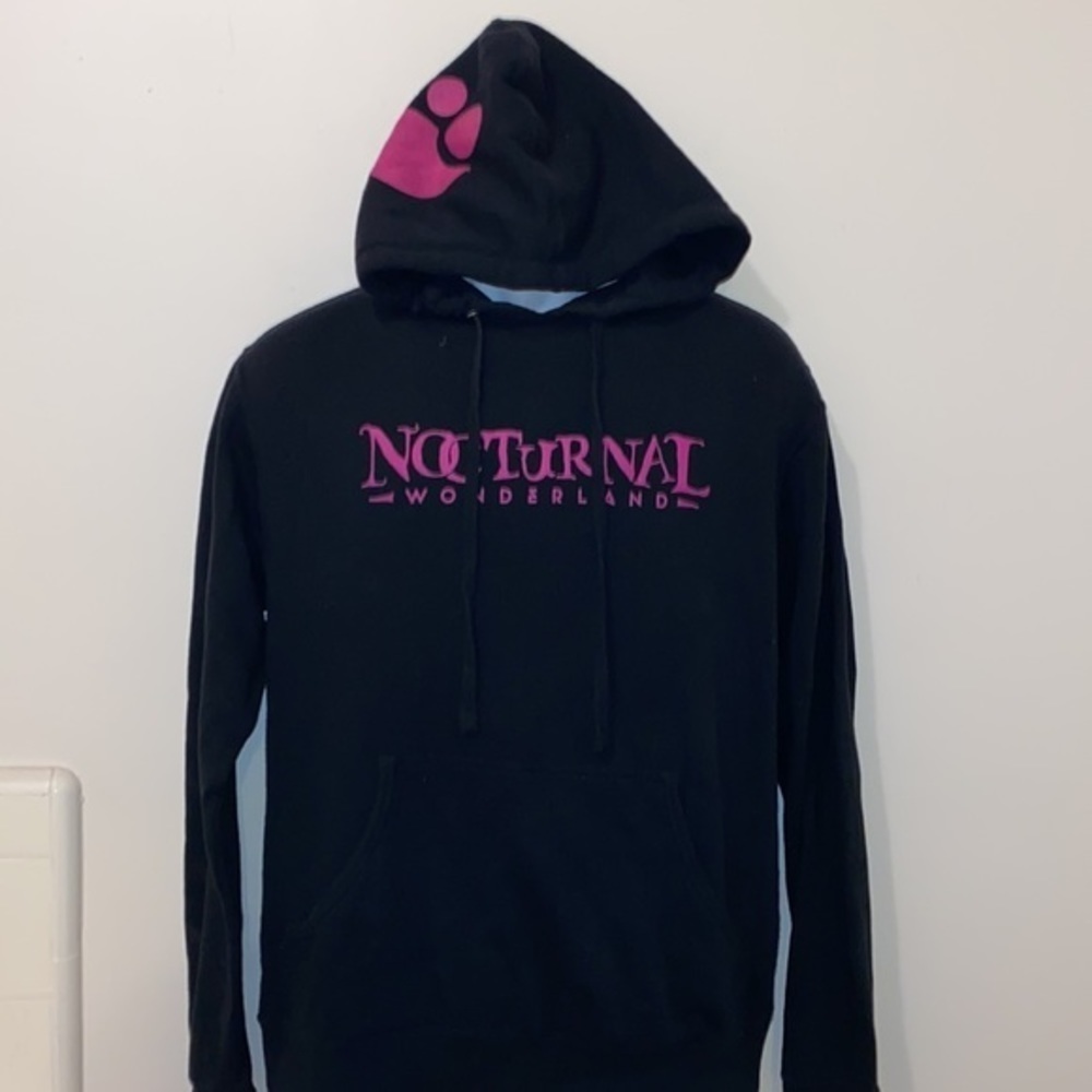 Unisex Nocturnal Wonderland Music Festival 2014 Black Pullover Hooded Sweatshirt - Picture 2 of 12